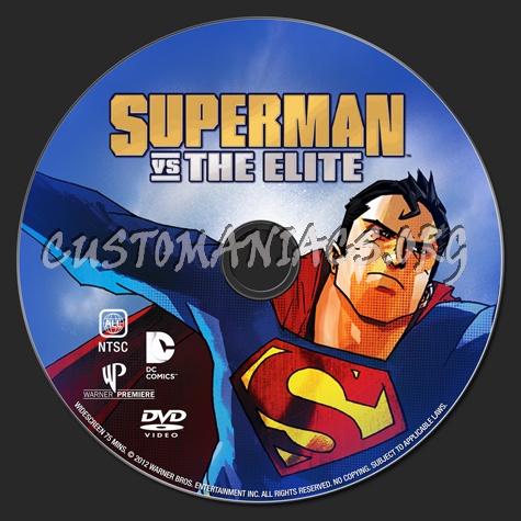 Superman vs. The Elite dvd label