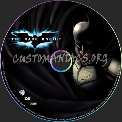 The Dark Knight dvd label