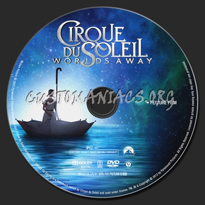 Cirque du Soleil: Worlds Away dvd label