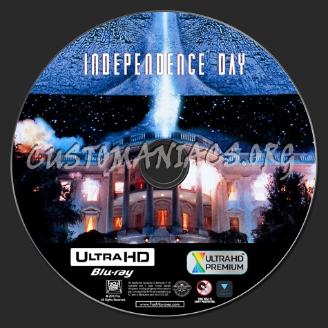 Independence Day 4K blu-ray label