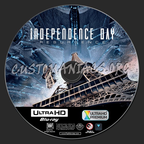 Independence Day Resurgence 4K blu-ray label