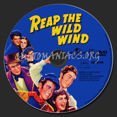 Reap the Wild Wind dvd label