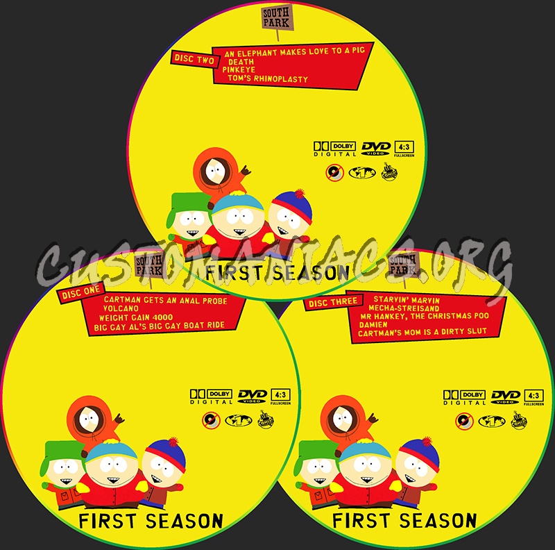 South Park Season 1 dvd label