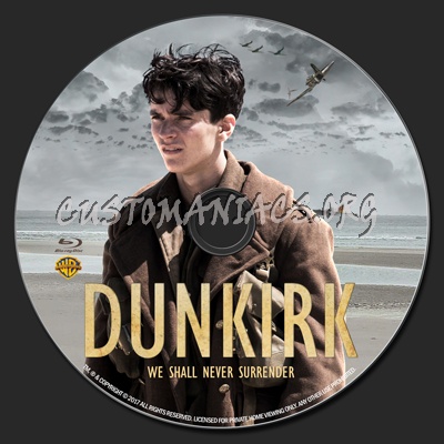 Dunkirk blu-ray label