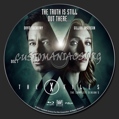 The X-Files Season 10 The Event Series blu-ray label