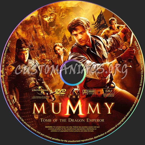 The Mummy Tomb Of The Dragon Emperor dvd label