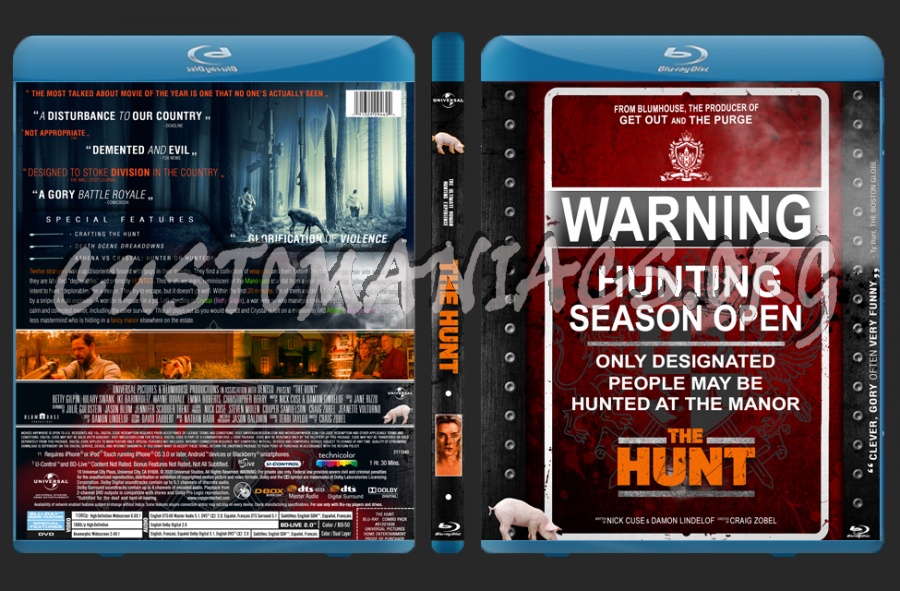 The Hunt (2020) blu-ray cover