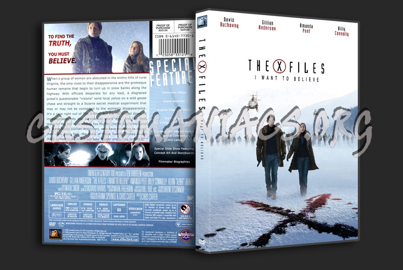 X-Files - I Want to Believe dvd cover