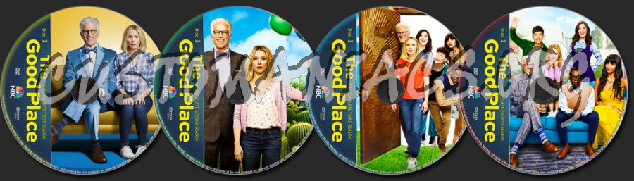 The Good Place Seasons 1 4 dvd label DVD Covers Labels by