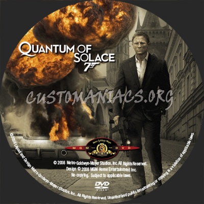 Quantum of Solace dvd label