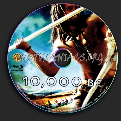 10.000 Bc blu-ray label