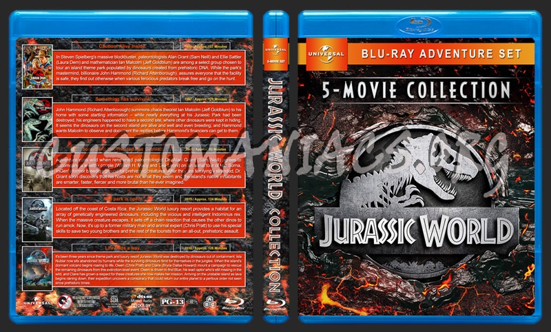 Jurassic World Collection (5) blu-ray cover