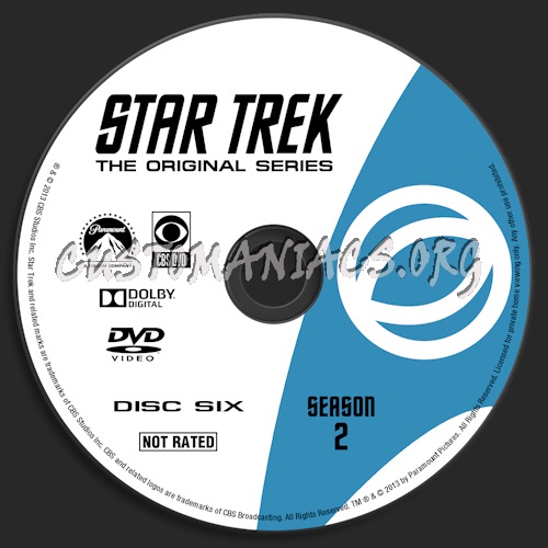 Star Trek The Original Series Season 2 dvd label