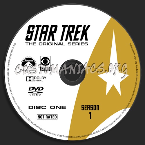 Star Trek The Original Series Season 1 dvd label