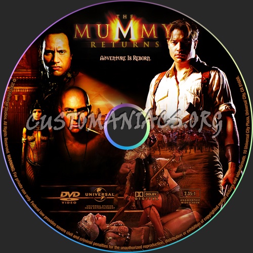 The Mummy Returns dvd label