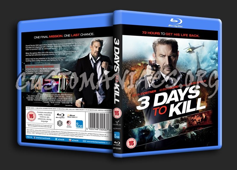 3 Days to Kill blu-ray cover