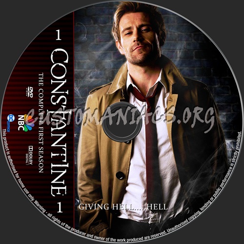 Constantine Season 1 dvd label