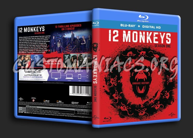 12 Monkeys Season 1 blu-ray cover