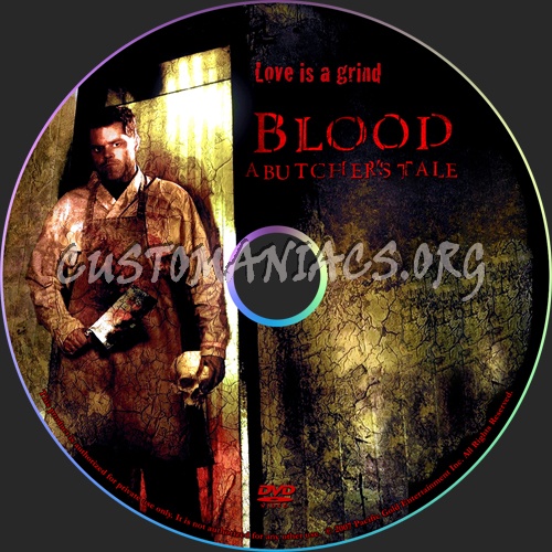 Blood A Butcher's Tale dvd label