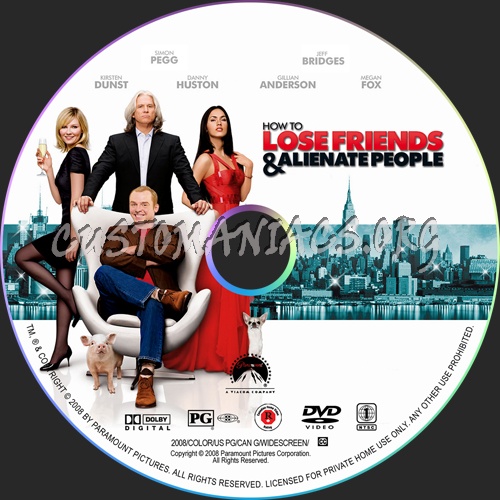 How to Lose Friends & Alienate People dvd label