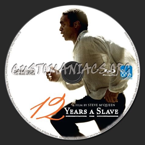 12 Years A Slave blu-ray label