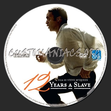 12 Years A Slave dvd label