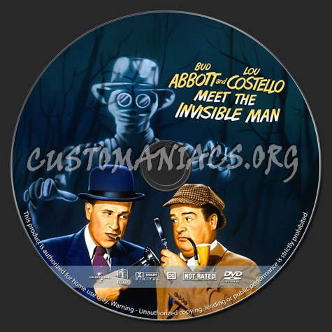 Abbott and Costello Meet The Invisible Man dvd label