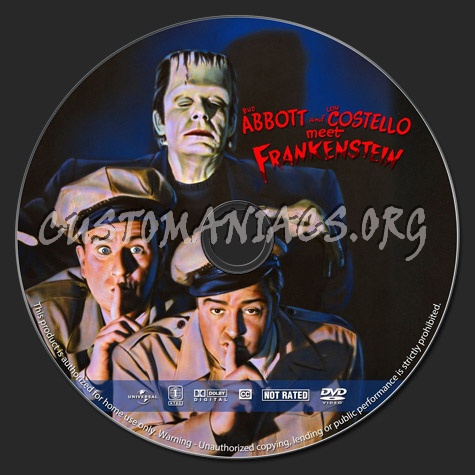 Abbott and Costello Meet Frankenstein dvd label