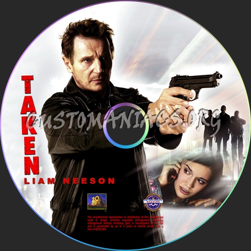 Taken dvd label