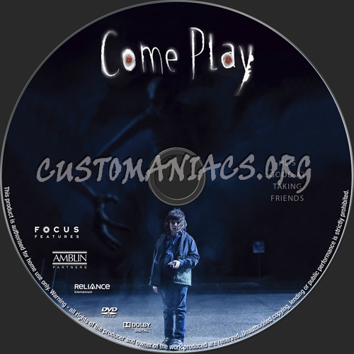 Come Play dvd label