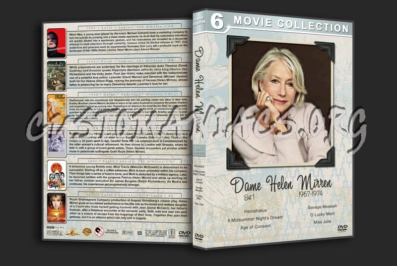 Dame Helen Mirren Filmography - Set 1 (1967-1974) dvd cover