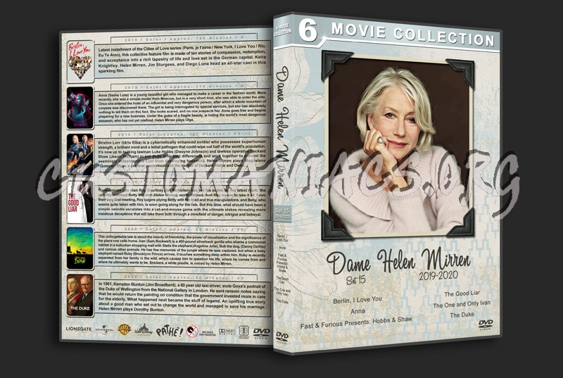 Dame Helen Mirren Filmography - Set 15 (2019-2020) dvd cover