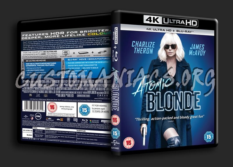 Atomic Blonde 4K blu-ray cover