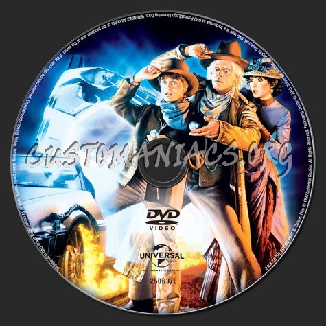 Back to the Future Part 3 dvd label