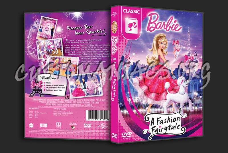 Barbie A Fashion Fairytale dvd cover - DVD Covers & Labels by