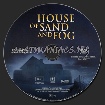 House of Sand and Fog dvd label