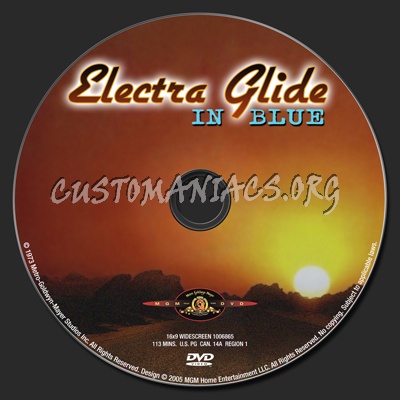 Electra Glide in Blue dvd label