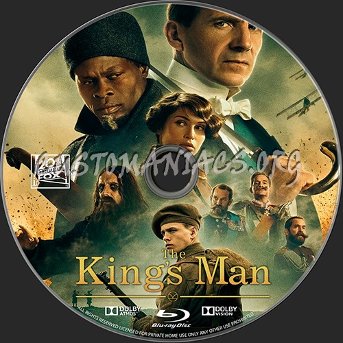 The King's Man blu-ray label blu-ray label