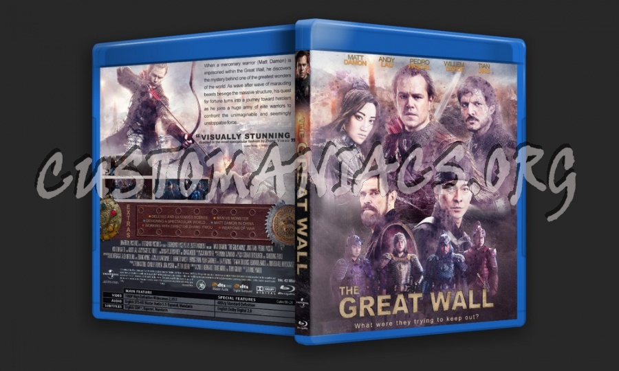 The Great Wall blu-ray cover