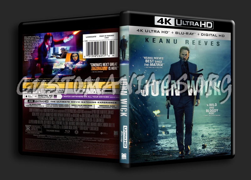 John Wick 4K blu-ray cover