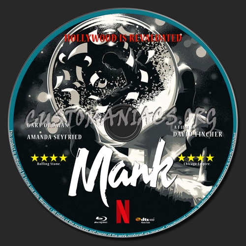 Mank blu-ray label