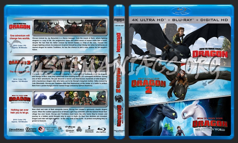 How to Train Your Dragon Triple Feature (4K) blu-ray cover