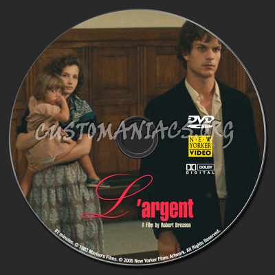 L'Argent dvd label