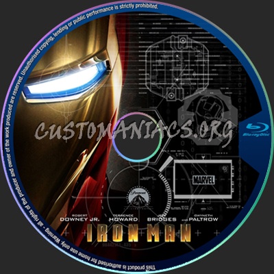 Iron Man blu-ray label