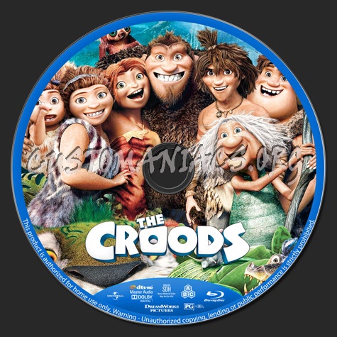 The Croods blu-ray label