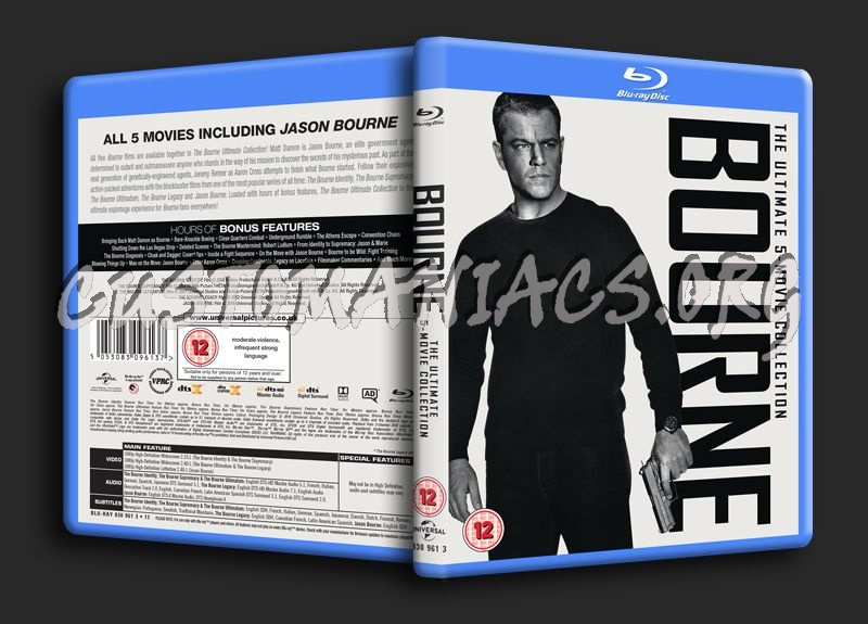 Bourne 5-Film Collection blu-ray cover