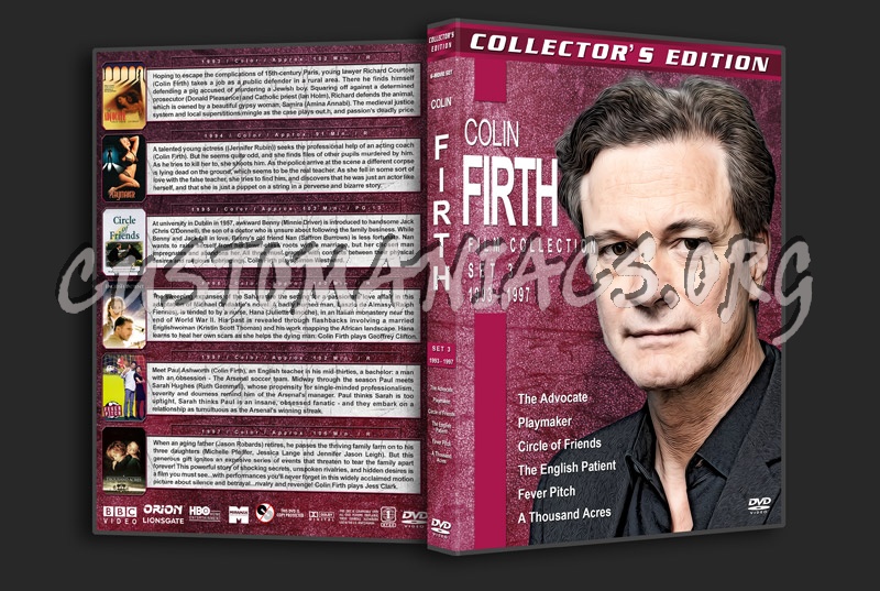 Colin Firth Filmography - Set 3 (1993-1997) dvd cover