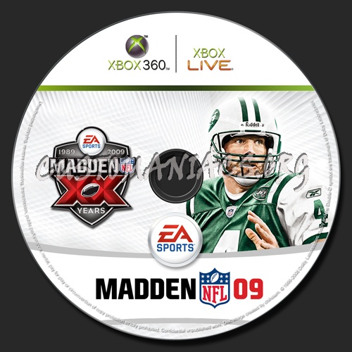 Madden 09 dvd label