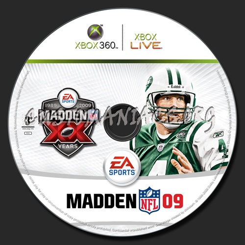 Madden 09 dvd label