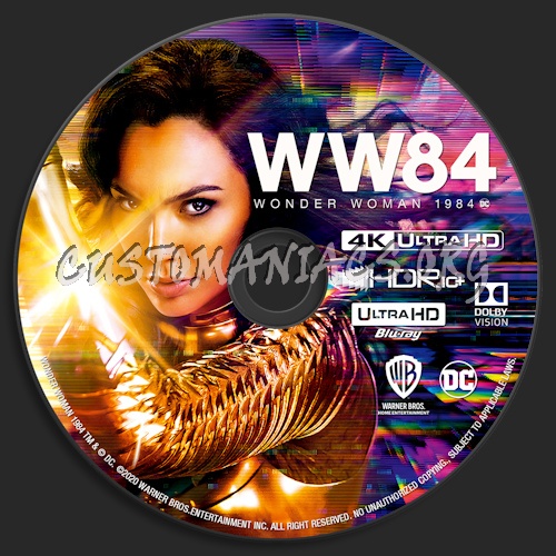 Wonder Woman 1984 blu-ray label